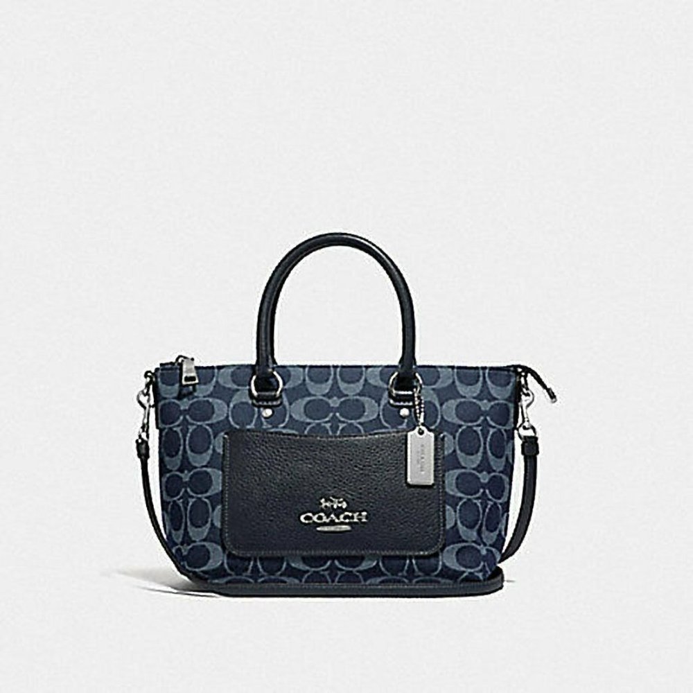 Coach Denim Signature Mini Emma Crossbody